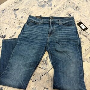 7 For All Mankind Men's Classic Blue Jeans